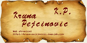Kruna Pejčinović vizit kartica